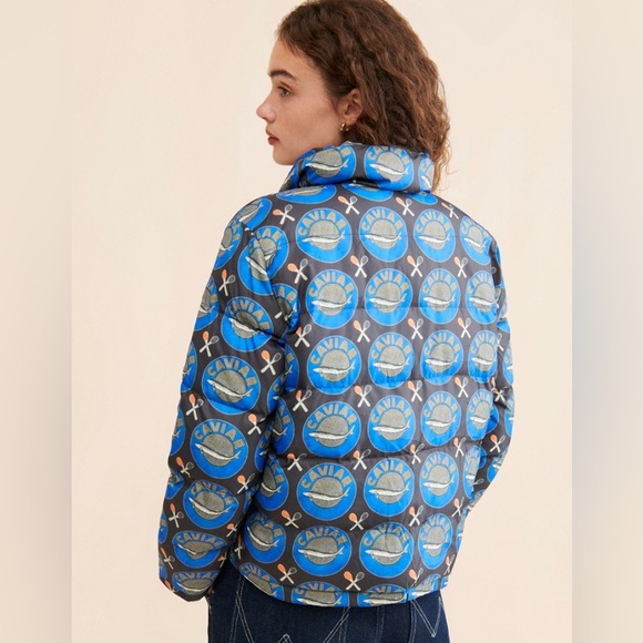 Rachel Antonoff x Anthropologie Caviar Tin and Spoon Puffer Jacket MEDIUM - Picture 2 of 6